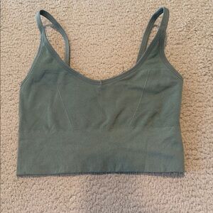 Green Cropped Tank Top Size S